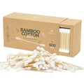 600 Pack Organic Cotton Swabs Natural Cotton Swabs for Ears Cruelty-Biodegradable All Natural Chlorine-Free & Comes with Eco Friendly Cotton Swab Holder