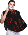 Red Stripe Firefighter Usa Flag Print Beard Bib Shaving Apron, Beard Hair Trimming Cape Gift For Dad