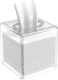 Clear Acrylic Square Facial Tissue Box Holder with Cover Modern Tissue Dispenser, Cover Napkin Organizer for Dryer Sheets, Bathroom, Desks, Countertop, Vanity, Bedroom Dressers,Kitchen Office Room