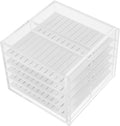 Acrylic False Eyelash Storage Box, 10-layer Eyelash Organizer Case with Multi-tier Display for Travel and Daily Makeup Storage