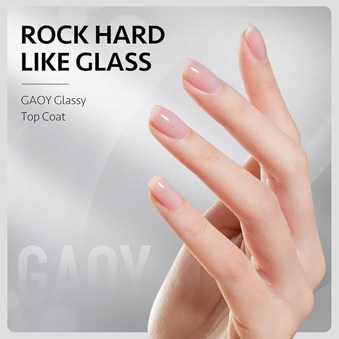 GAOY Gel Top Coat, Matte Top and Base Coat Set, 3 Pcs 16ml Glossy Matte No Wipe Combination for UV Light Cure Gel Nail Polish