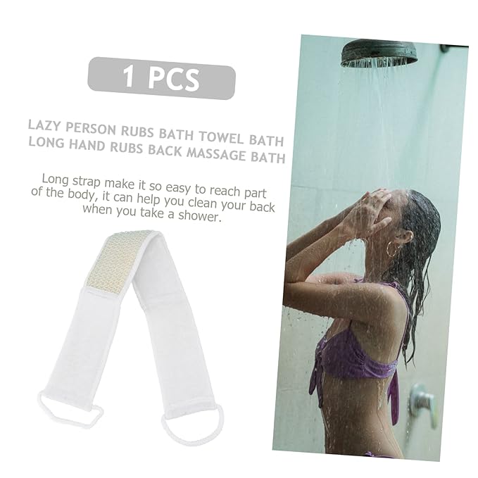 2pcs Exfoliating Back Scrubber Strap Soft Bath Accessory for Gentle Skin Cleansing and Massage Easy to Clean Suitable for All Skin Types