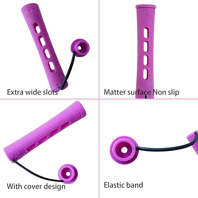 Perm Rods for Natural Hair, 60 pcs Medium Size Hair Rollers for Long Short Hair Styling Tool Hair Curlers