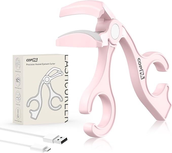 COPPA Heated Eyelash Curler, EC-1 Precision Type Lash Curler Open Style with 65°Heat & Dual-Use Corded Eyelash Curler Easy to Use for All Eye Shapes, No Pinching or Pulling Eyelash Eye Makeup Tool