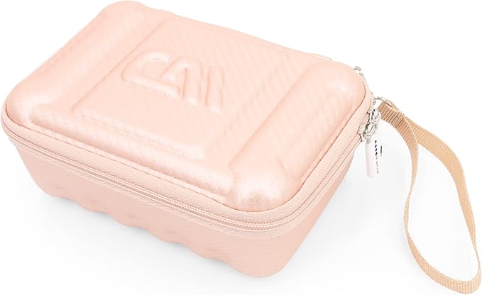 CASEMATIX Rose Gold Clipper Blade Holder - Protective Storage Case with Barber Blade Holder Foam and Hard Shell Impact-Resistant Outer