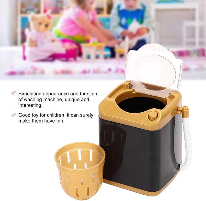 toy working washing Kids Toy Gift Cleansing Children Electric Mini Quick Dry Cleaning Washing Machine Cosmetic Washer - Tool