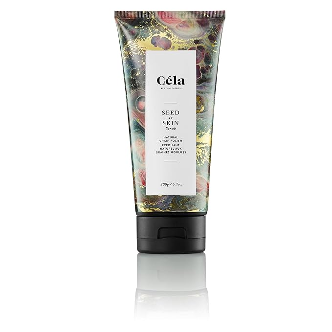 Céla Seed to Skin Body Scrub | 6.7 oz Exfoliating & Moisturizing Scrub for Smooth, Glowing Skin – Removes Dead Skin & Luxury Spa Body Polish