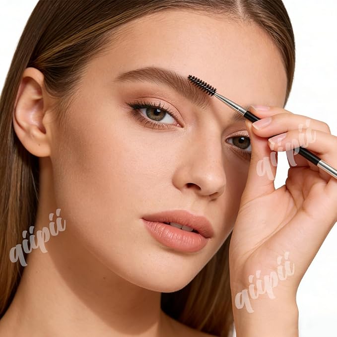 Eyebrow Brush Professional Double-Ended Angled Eye Brow Spoolie Brushes, Double Head Brush, Makeup Grooming Tool for Precision Application of Eye Brow Powders, Shaping Eye Brow & Lashes