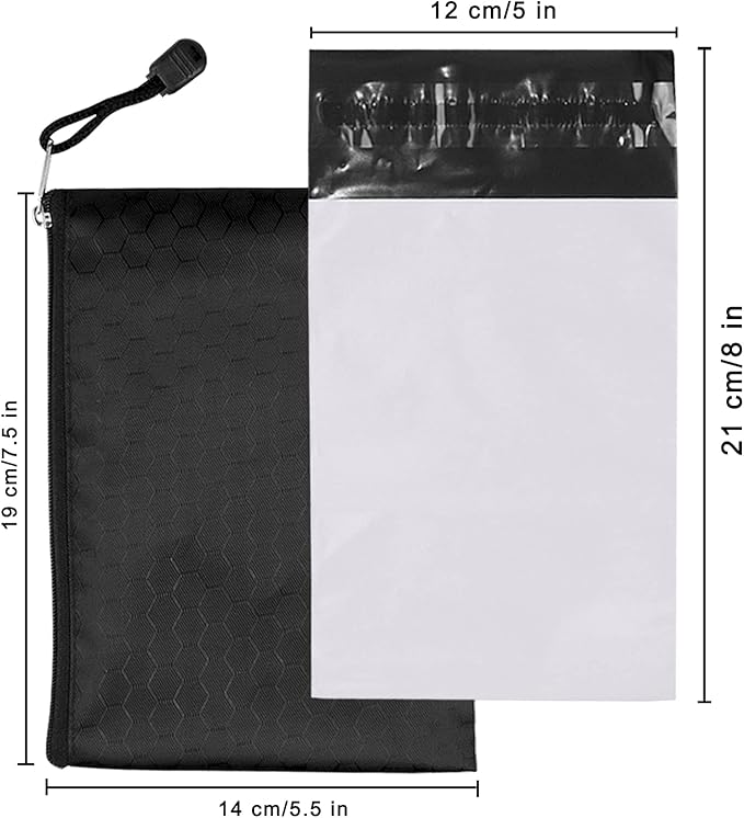 Feminine Personal Disposal Bags,5 * 8 inches Tampon Pack of 100 White Opaque Seal Discreet Disposal Bags for Tampons,Sanitary Pads,Sanitary Liners(with Black Storage Bag)