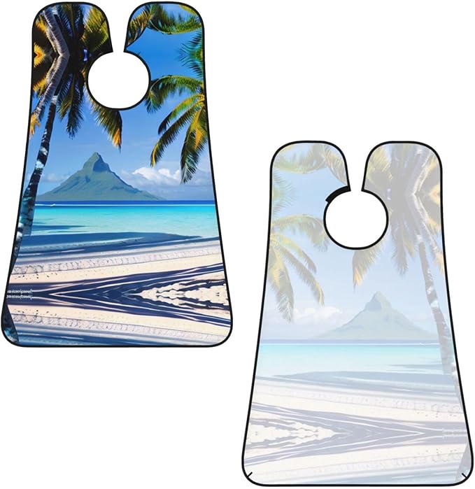 Tropical Fruit Pineapple Print Beard Bib Shaving Apron, Beard Hair Trimming Cape Gift For Dad