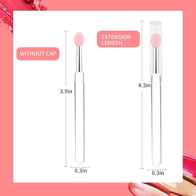 12 PCS Silicone Lip Brush - Reusable Lipstick Brush Lip Brushes Makeup Applicator Beauty Tool Kits for Lipsticks,Lip Gloss,Lip Balm