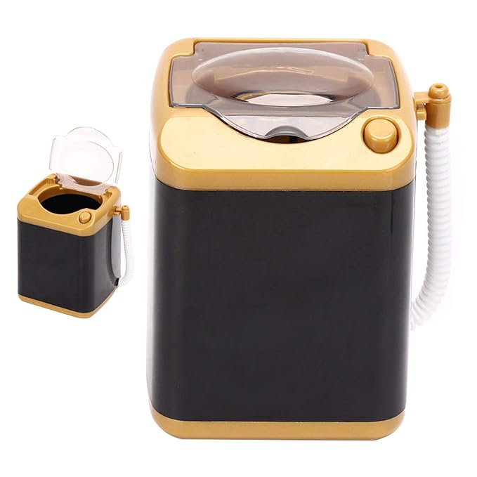 Sonew Cosmetic Tool Cleansing Machine, Electric Mini Washing Machine, Mini Makeup Tool Blensh Children Toy Gift(gold)