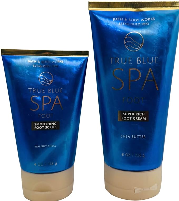 Bath and Body Works Super Rich Foot Cream and Foot Smoothing Foot Scrub Set of 2