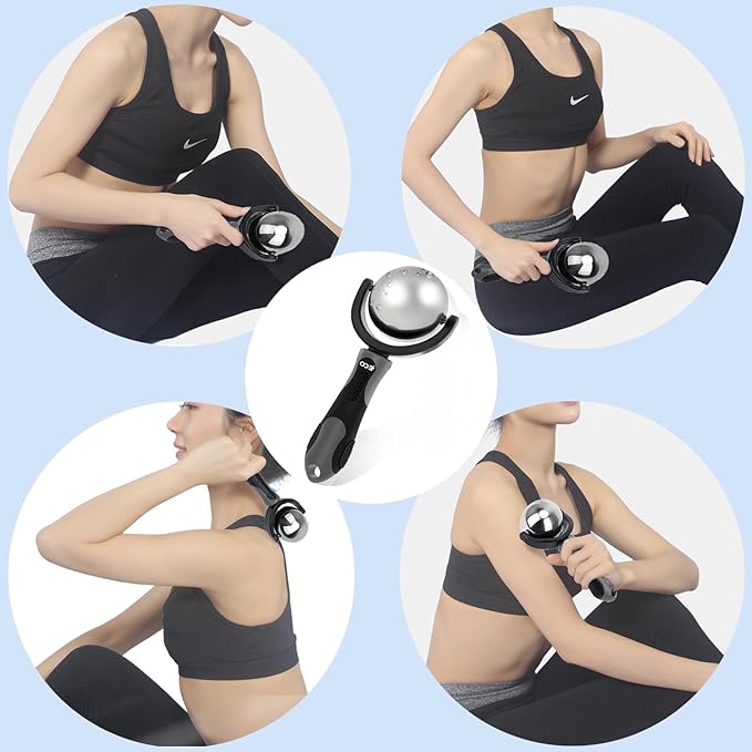 iECO Cold Massage Roller Ball - Ice Roller Ball for Muscles Deep Tissue, Cold & Heat Therapy, Plantar Fasciitis Roller