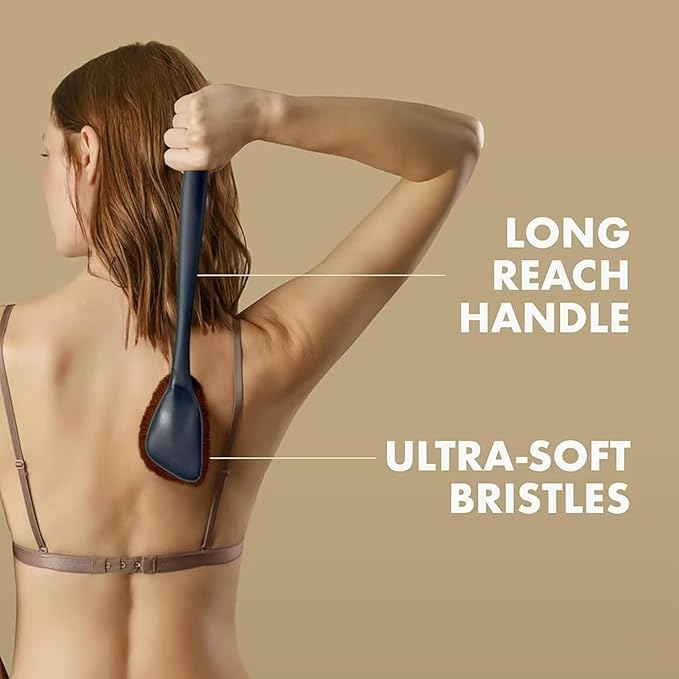 Self Tan Brush Long Handle Back Lotion Applicator, Nylon Bristle, Easy Reach & Washable Tool for Men & Women