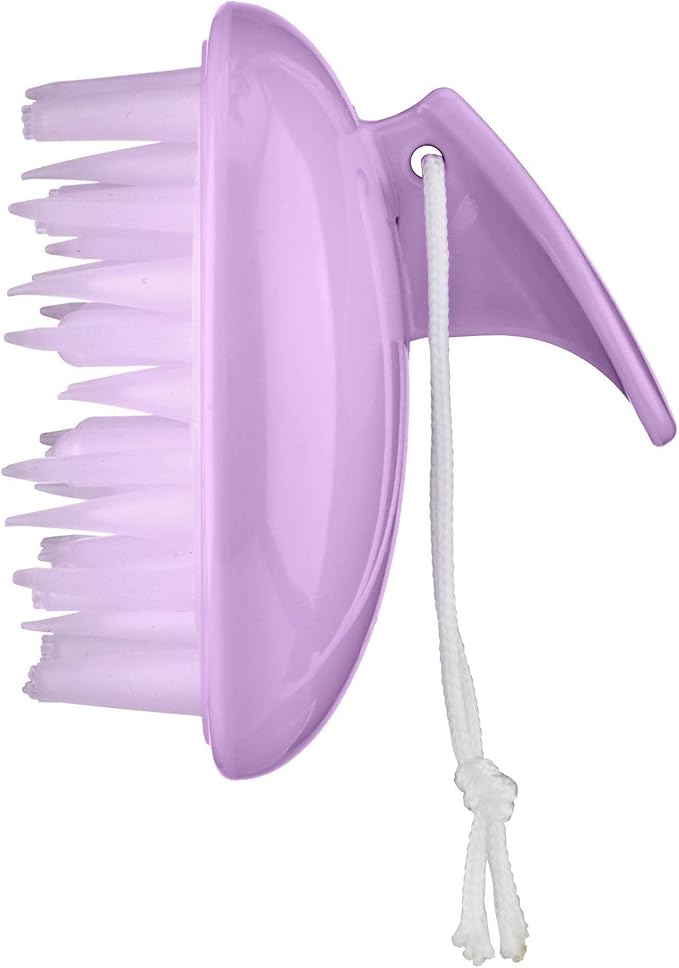 Conair Scalp Massager Shampoo Brush – Deep Cleansing, Exfoliating & Stimulating Hair Scrubber for Healthy Scalp & Hair Growth, Soft Silicone Bristles, Comfortable Grip, All Hair Types, Purple
