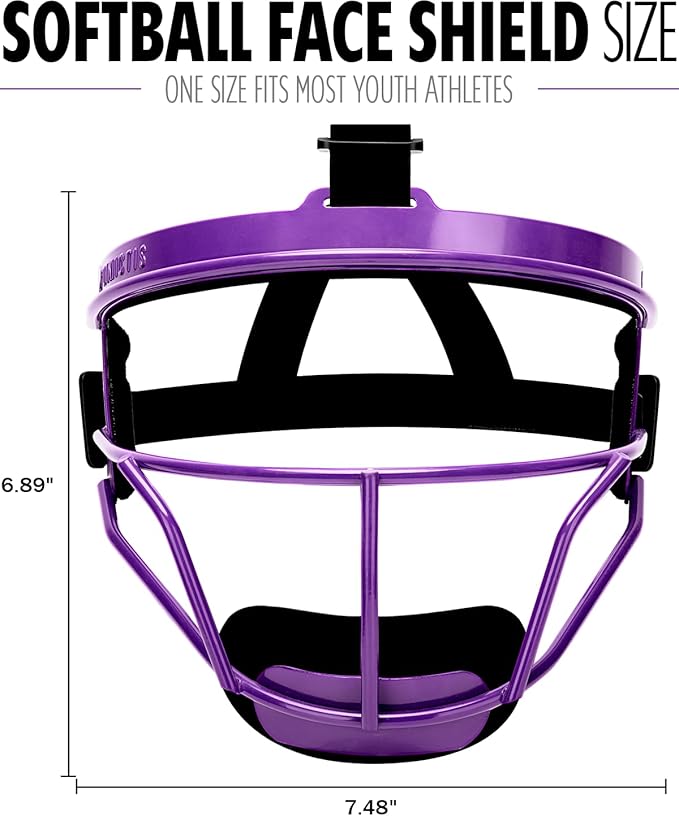 Dinictis Softball Face Mask, Lightweight, Comfortable, with Wide Field Vision, Durable and Safe Face Guards, Premium Protective Softball Fielder's Mask