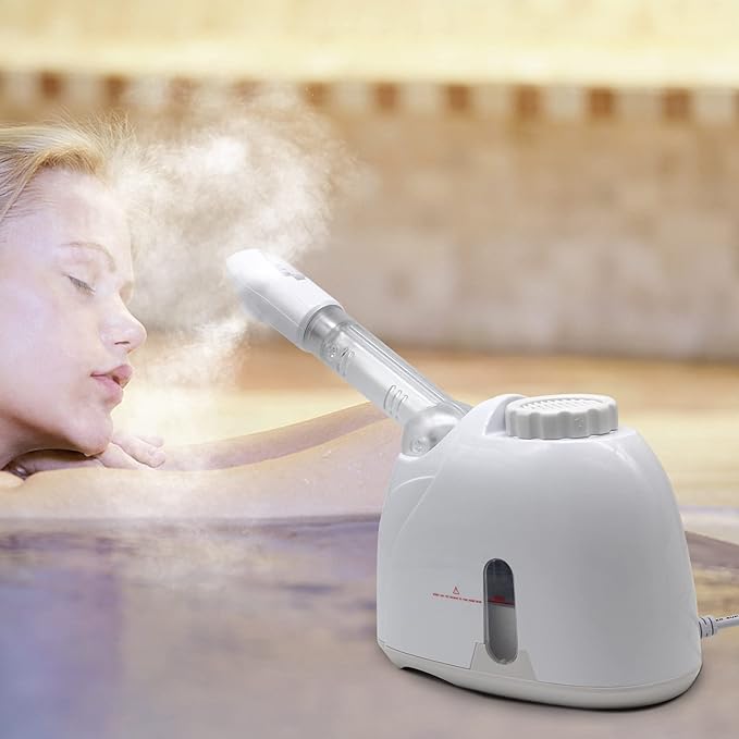 Facial Steamer Nanometer Fine Mist for Facial Deep Cleaning with Towel, 360° Rotating Arm, Deep Cleaning Home Spa Device for Personal Care, Face Steamer for Facial