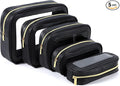 5PCS Diaper Bag Organizer Pouch Set, TSA Approved Toiletry Bag，Clear Waterproof TPU Makeup Bag Set Travel Organizer Bags for Women and Kids
