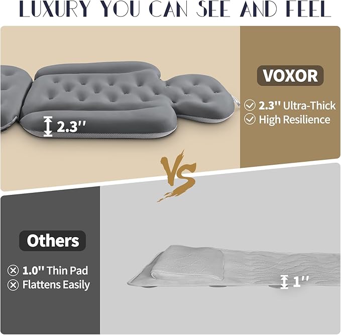 Full Body Bath Pillow for Bathtub, Thick Bathtub Cushion with Laundry Bag, Luxury Tub Pillow for Bath for Headrest Neck and Back Support Gray 56" x 16"