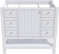 Montary 36" Bathroom Vanity Without Sink, Modern Stylish White Bathroom Storage Cabinet MDF, Freestanding Vanity with One Cabinet and Three Drawers, White (NOT Include Sink)