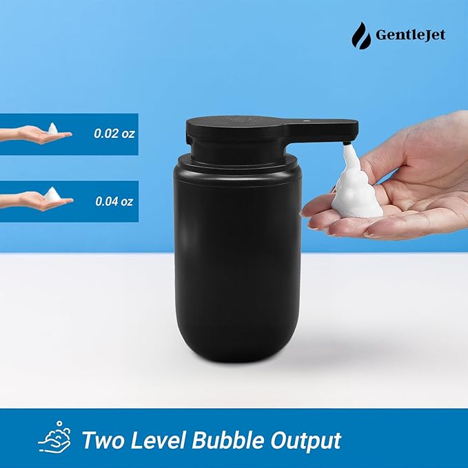 SimpleFoam Automatic Foaming Soap Dispenser – Touchless Sensor, USB-C Rechargeable, IPX5 Waterproof, Dual Output for Bathroom Kitchen Sink, ABS Compact Design