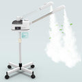 TASALON 2 in 1 Professional Facial Steamer on Wheels -with Ozone and Hot & Cold Mist, Ionic Facial Steamer Kit for Facial Deep Cleaning and Moisturize, SPA & Home, Ozone Face Humidifier (White)