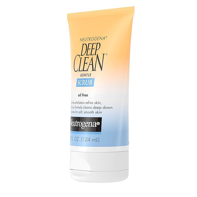 Neutrogena Deep Clean Gentle Daily Facial Scrub, Oil-Free Cleanser, 4.2 Fl Oz (Pack of 2)