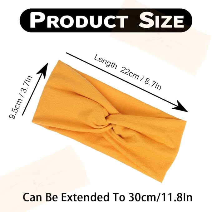 Kachanaa 12 Pack Headbands for Women, Elastic Wide Headbands Non Slip Workout Yoga Sport Hair Bands for Women’s Hair Accessories