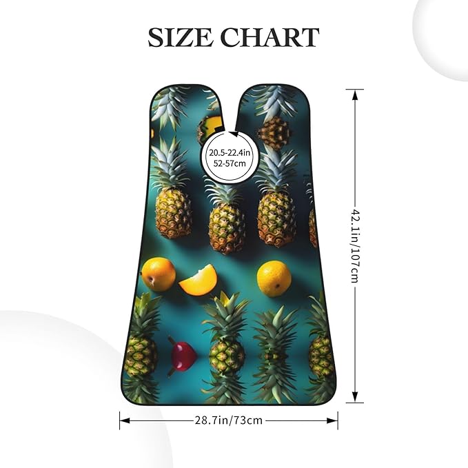 Tropical Fruit Pineapple Print Beard Bib Shaving Apron, Beard Hair Trimming Cape Gift For Dad