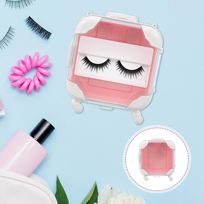 LIFKOME Creative Eyelash Storage Box Travel Case Compact Organizer for False Eyelashes Suitable for Travel and Daily Use