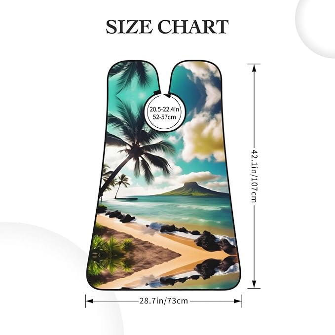 Underwater Scenery Print Beard Bib Shaving Apron, Beard Hair Trimming Cape Gift For Dad
