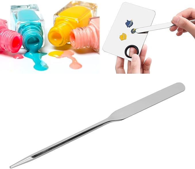 Stainless Steel Makeup Spatula, Liquid Spatula Cosmetic Spatulas Beauty Face Cream Applicator, Makeup Mixing Palette Makeup Plate Makeup Spatula, Foundation Spatula Mask Spatulas