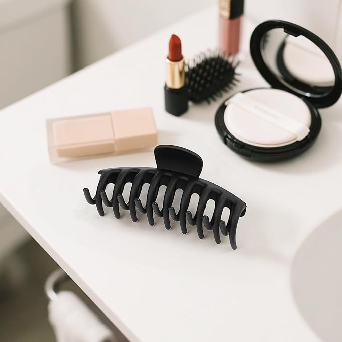 TOCESS Hair Claw Clips for Women - 8PK Large Neutral Matte Jumbo Hair Clips for Thick, Thin, Long, Short, Curly Hair Girls, Big Jaw Clip Set for Daily Use