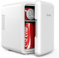 Ecowell WRE100 Mini Bedroom, 4L/6 Can Skincare Fridge, AC/DC Portable Compact Small Refrigerator for Office Dorm Car Desk for Skin Care Makeup Cosmetic, White