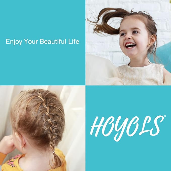 HOYOLS 1/2 Inch Small White Rubber Bands for Hair Ties Elastics Mini Toddler Braids Ponytail Holders for Baby Girls Infants Kids Thick Hair Rubberbands No Damage Office 1000pcs (S) Latex-Free