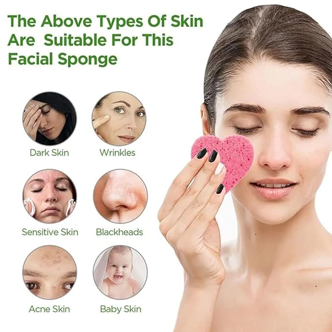 10 Count Compressed Facial Sponges 100% Natural Cellulose Sponge for Facial Cleansing Exfoliating Mask Makeup Removal Reusable Cosmetic Spa Sponges Face Washing Sponge Pads for Estheticians