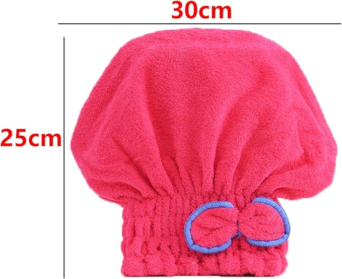 Microfiber Hair Drying Cap，Hair Drying Towel 3Packs,Super Absorbent Quick Dry Hair Turban for Girls and Women Drying Curly，Fast Drying Hair Turban Wrap Towels Shower Cap（Red Pink Yellow）