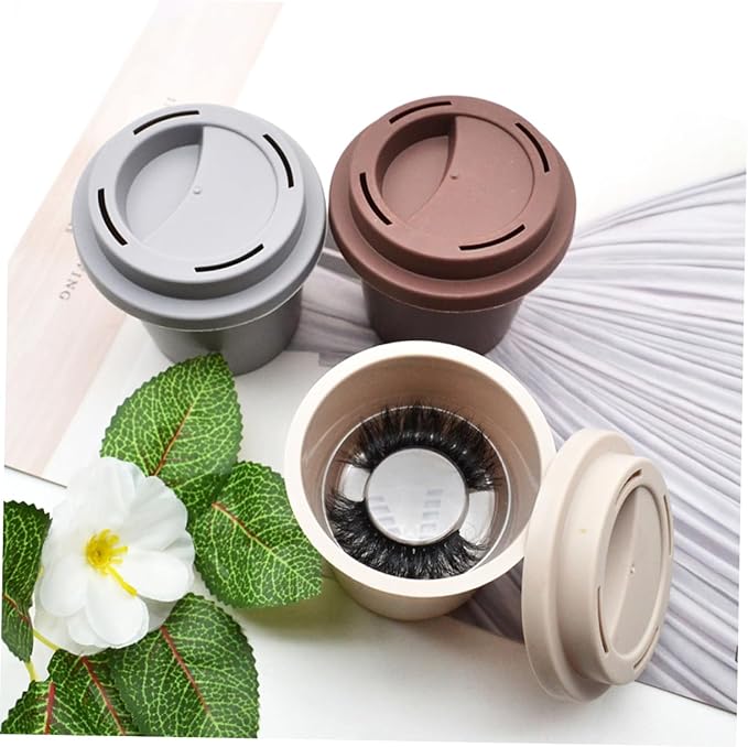 GALPADA 3pcs Eyelash Storage Box Lash Holders Female Eyelash Organizer Packing Case for False Travel-Friendly Makeup Storage