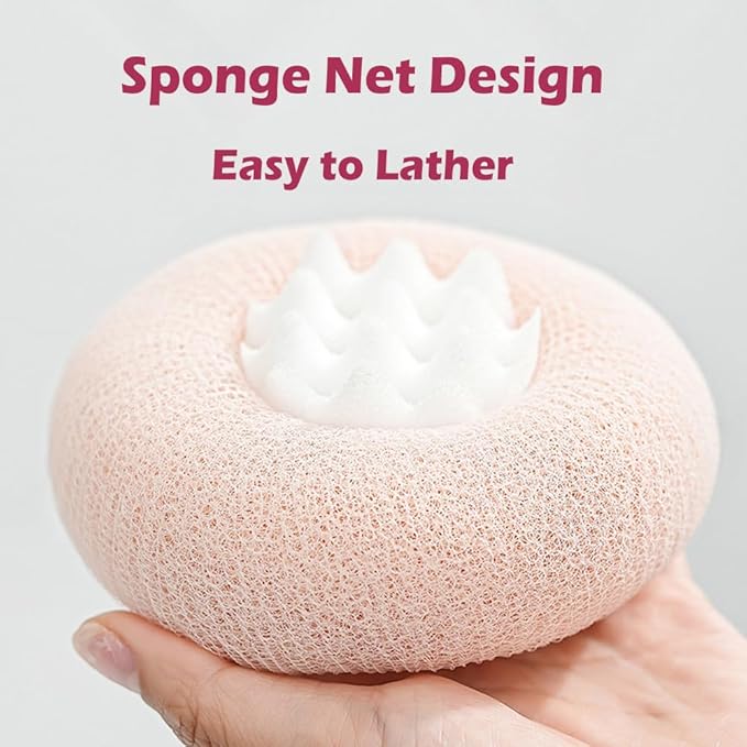2 Pack Bath Body Brush,Exfoliating Body Scrubber,Bath Sponge Brush to Scrub The Body and Enjoy The Shower(Pink&Blue)…