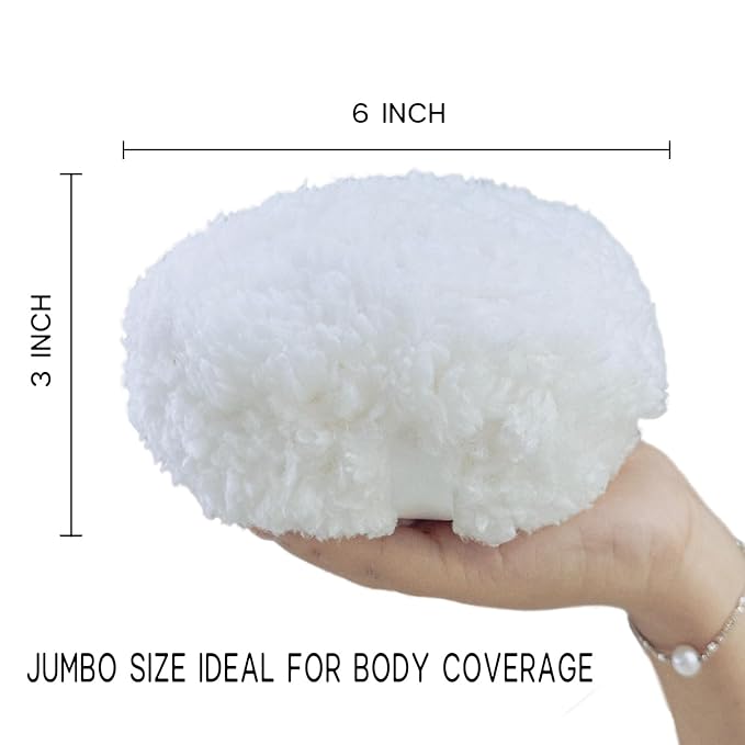Topwon Oversize Powder Puff 6’’ Body Powder Applicator - Extra Large Powder Puffs for Men Women 1PC