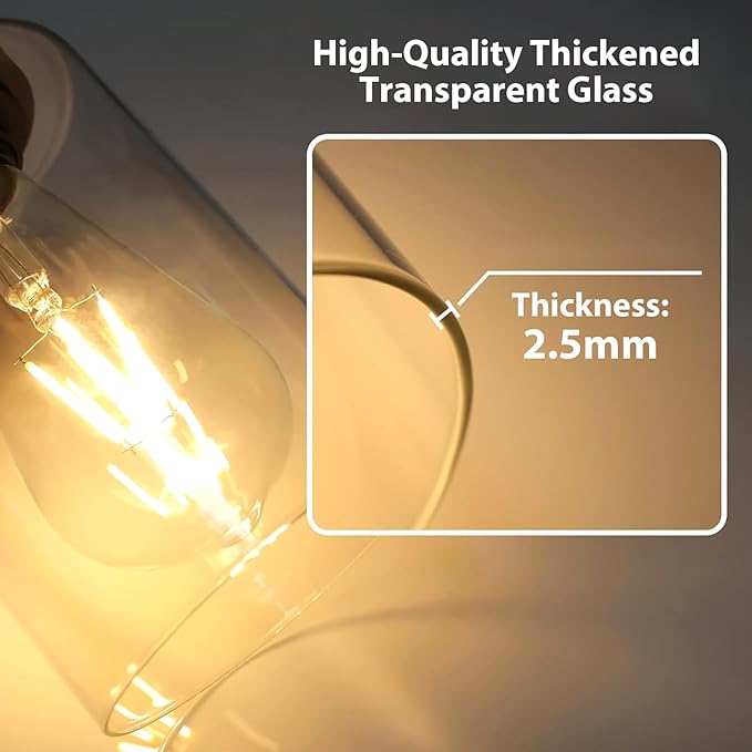 IZORRO Modern Bathroom Light Fixtures, 3 Light Brushed Nickel Vanity Lights, Bathroom Lighting Fixtures Over Mirror with Clear Glass for Living Room Cabinet Bedroom