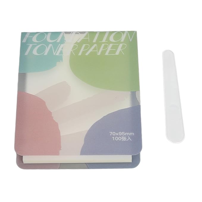 Airshi Nail Art Cosmetic Palette Paper, Disposable Nail Art Palette Paper Evenly Coloring 2pcs Stick Color Mixing for Nail Salon