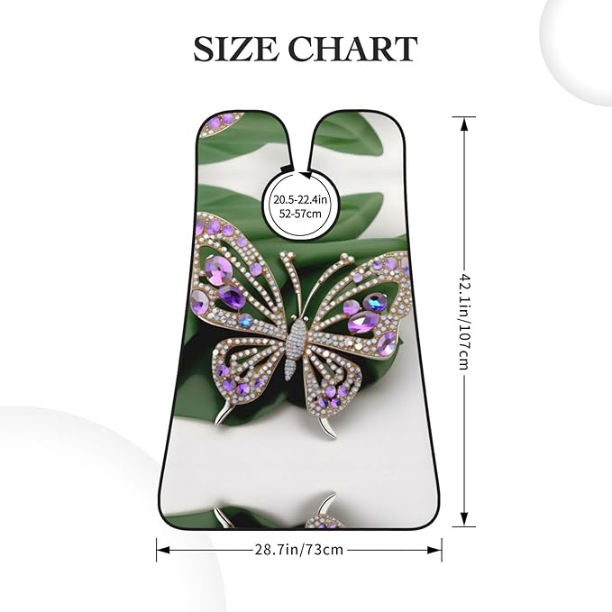 Purple And Teal Flowers Print Beard Bib Shaving Apron, Beard Hair Trimming Cape Gift For Dad