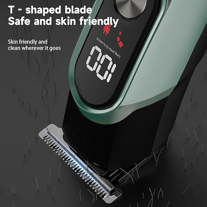Beard Trimmer for Men, Hair Clippers for Men 5 in 1 Grooming Shaving Kit for Face, Mustache, Body, Ear, Nose, Waterproof Cordless Barber Clippers for Hair Cutting 822 Cyan
