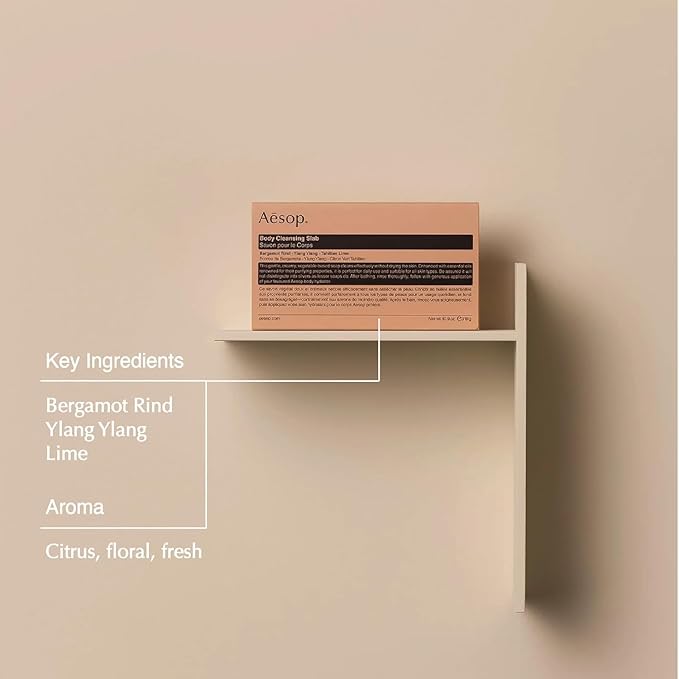 Aesop Refresh Body Cleansing Slab | Non-Drying Gentle Bar Soap Boosted With Botanical Oils | 5.2oz / 150g