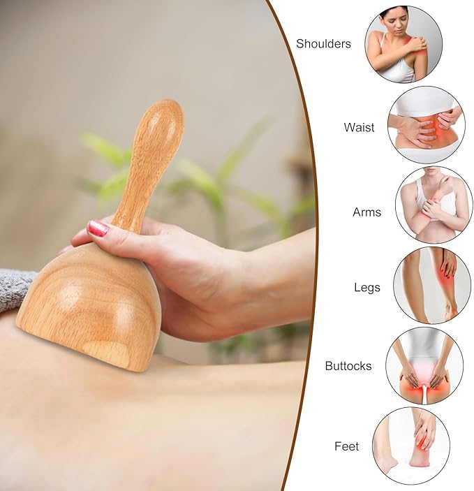 Wood Therapy Massage Tools 3 in 1,Wooden Lymphatic Drainage Massager Maderoterapia Kit Professional Body Cellulite Massager for Body Sculpting,Contouring,Relief Muscle,Anti-Cellulite