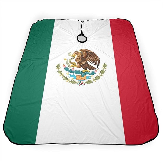 Adult Barber Cape, Professional Salon Haircut Capes,Mexican flag Haircut Kit Hairdressing Apron for Home Salon and Barbershop
