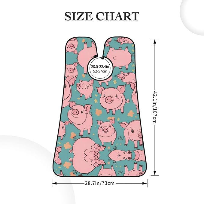 Pinks Cherry Blossoms Print Beard Bib Shaving Apron, Beard Hair Trimming Cape Gift For Dad