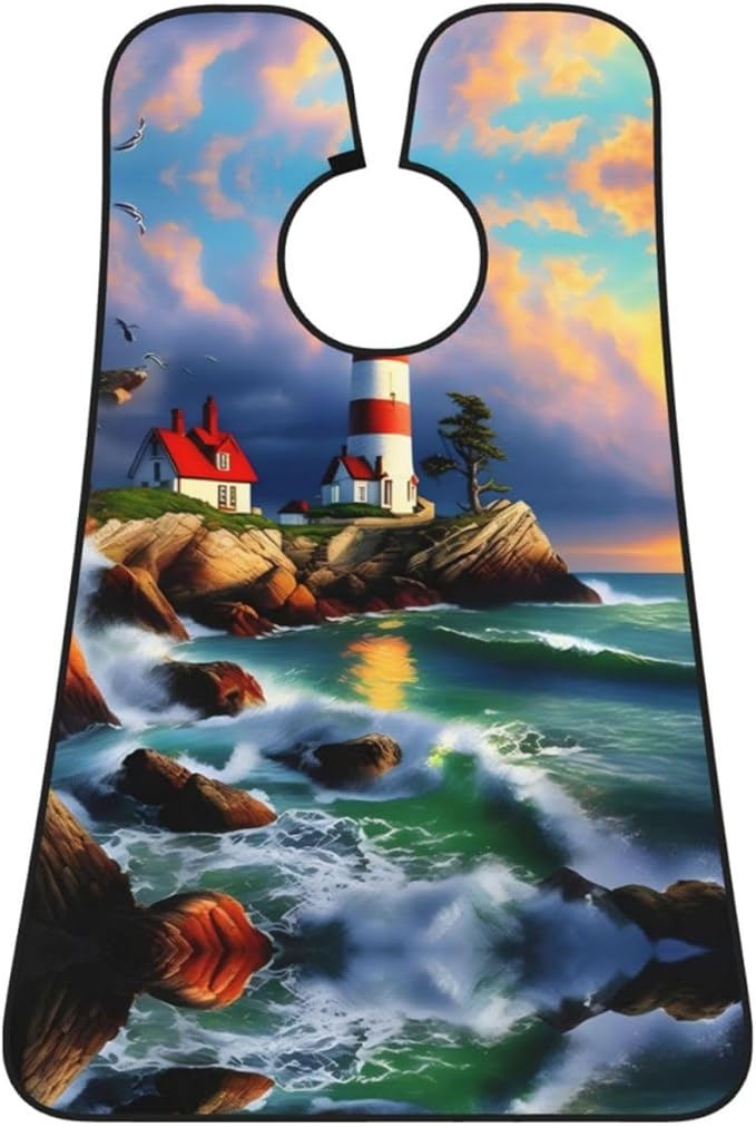 Loon Nature Bird Print Beard Bib Shaving Apron, Beard Hair Trimming Cape Gift For Dad